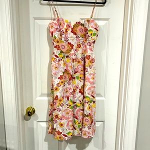 Vintage Chesley Floral Print Dress Large